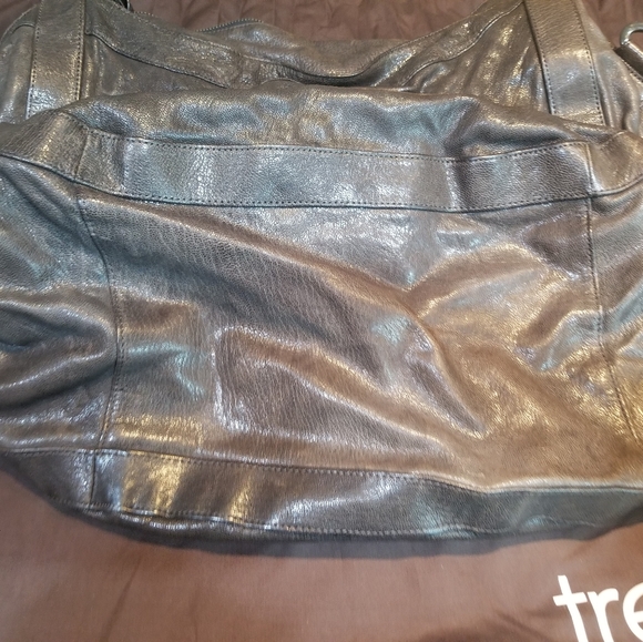Treesje Large Leather Hobo Bag - Pewter - Picture 4 of 7
